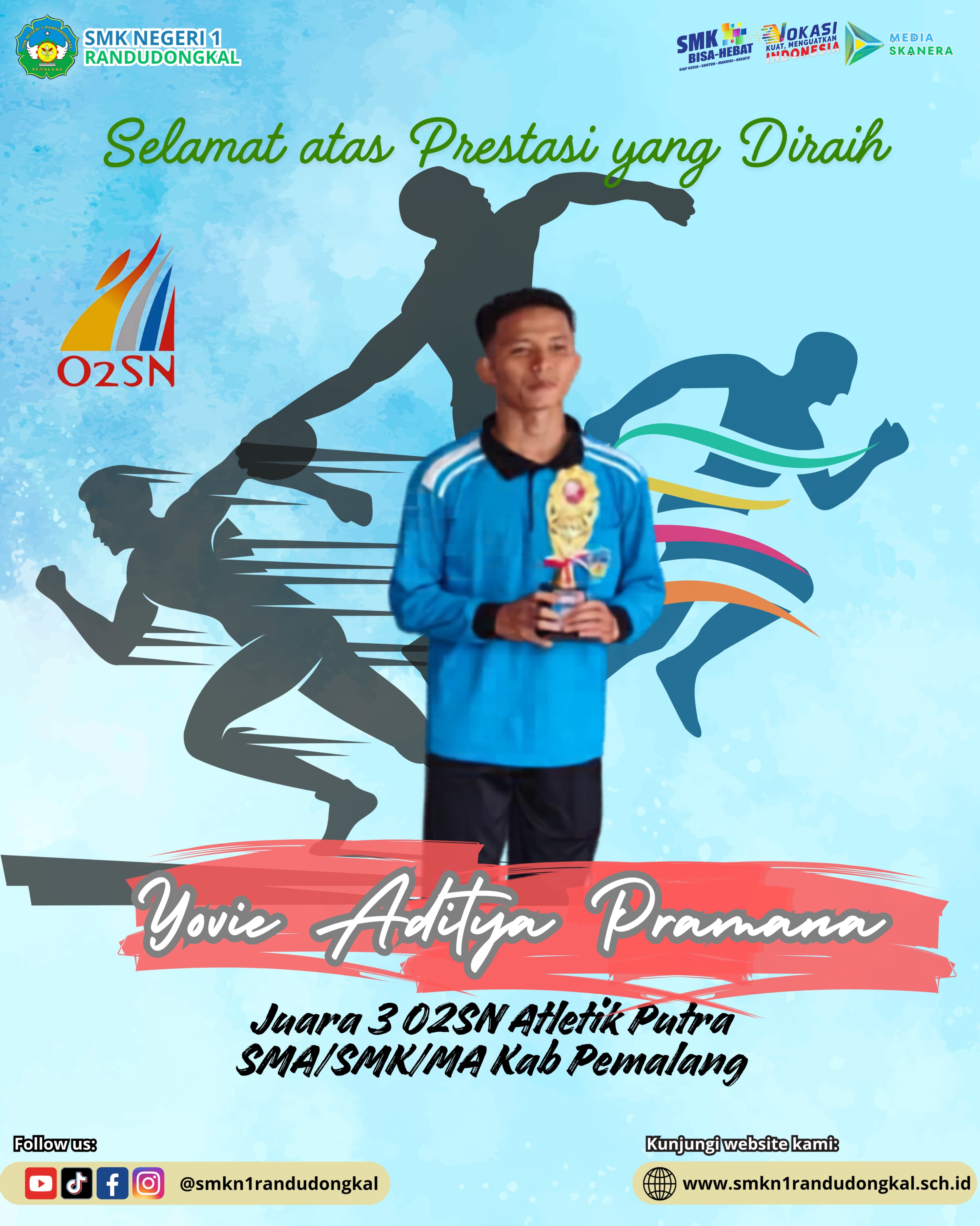 Kebanggaan Randudongkal: Yovie Aditya Pramana Raih Juara 3 O2SN Atletik Tingkat Kabupaten Pemalang