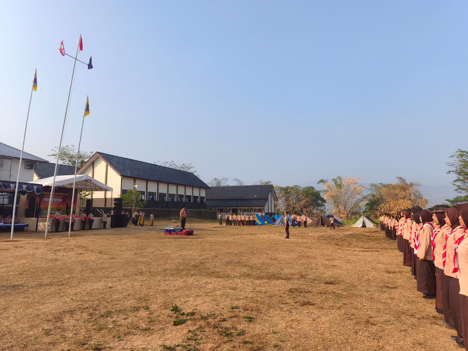 Resmi Dibuka Kamabigus, SMKN 1 Randudongkal Gelar Perkemahan Penerimaan Tamu Ambalan (PPTA) Gudep 09-171/09-172