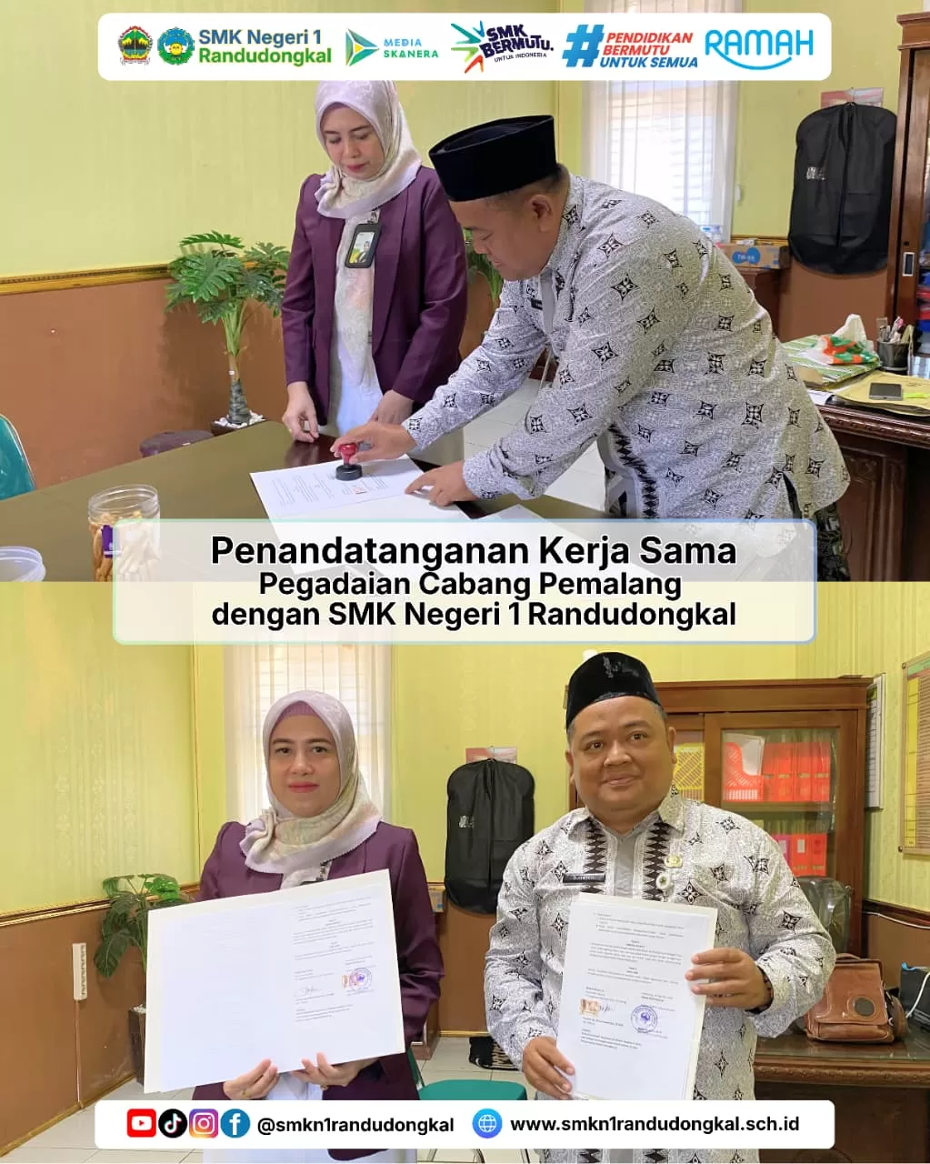 Perkuat Ekosistem Pendidikan Vokasi, SMKN 1 Randudongkal Resmi Jalin Kerja Sama Strategis Bersama PT Pegadaian