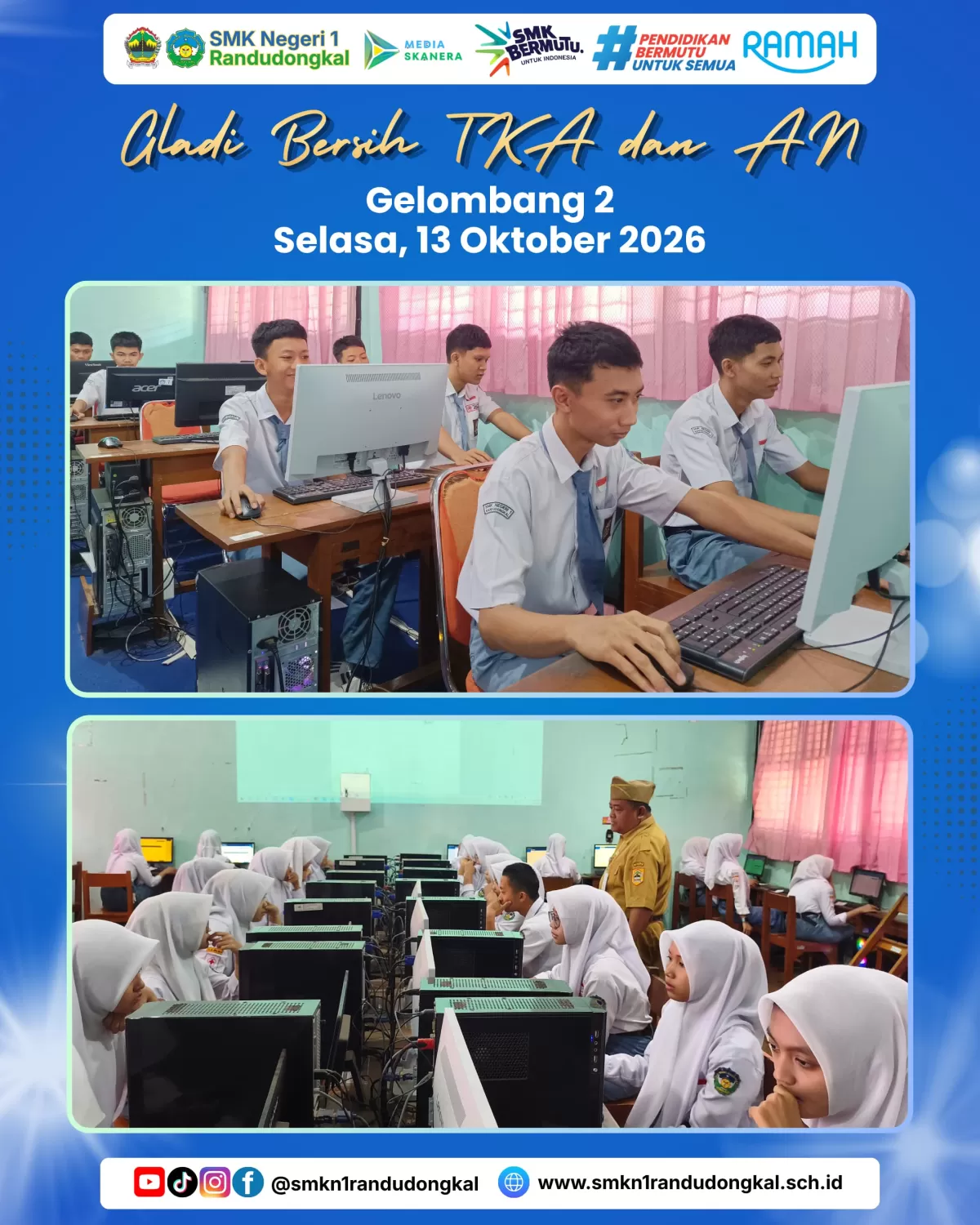 Tinjau Langsung Gladi Bersih TKA dan AN Gelombang 2, Kepala SMKN 1 Randudongkal Pastikan Kesiapan Murid dan Kualitas Sarana Prasarana